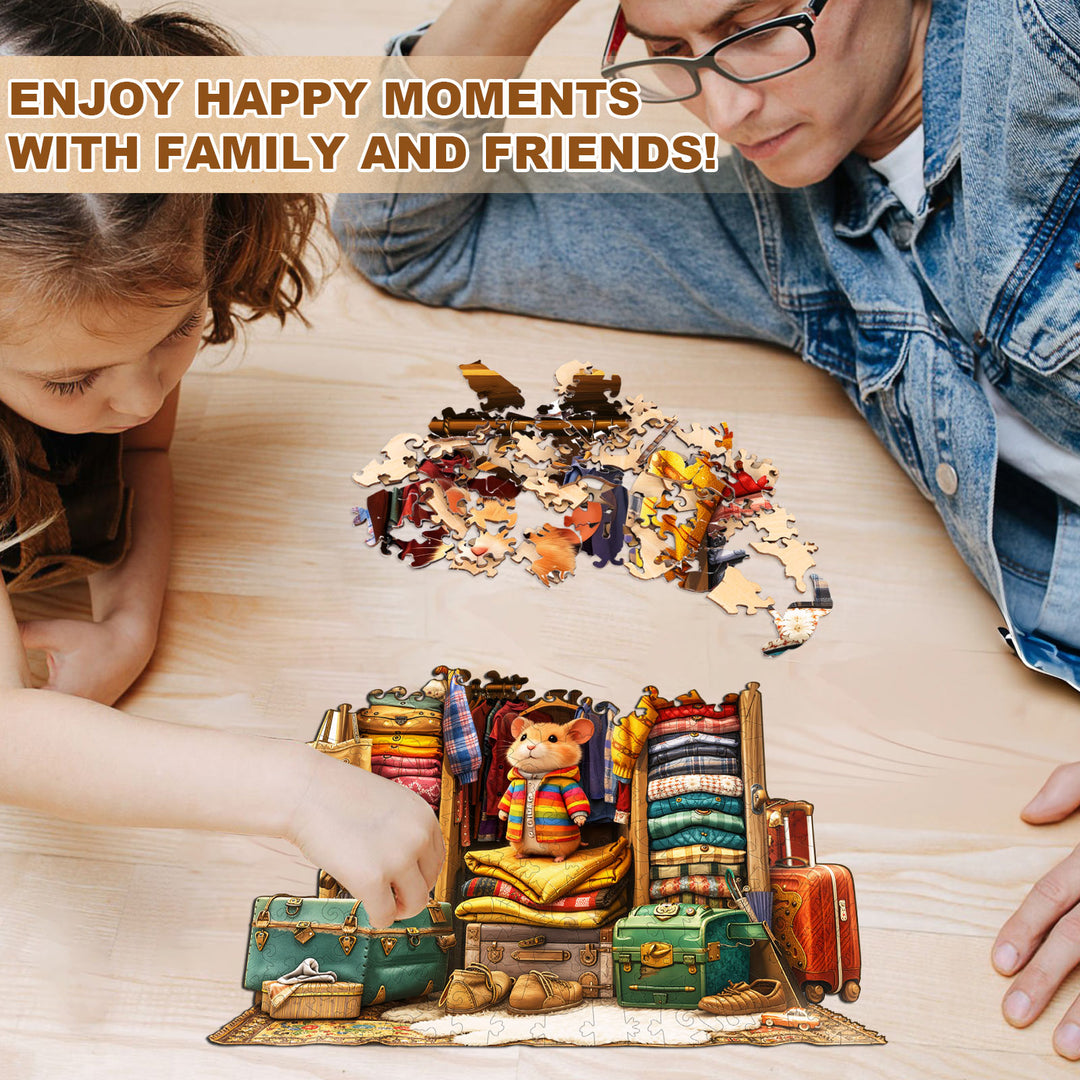 Hamster Wardrobe Wooden Jigsaw Puzzle