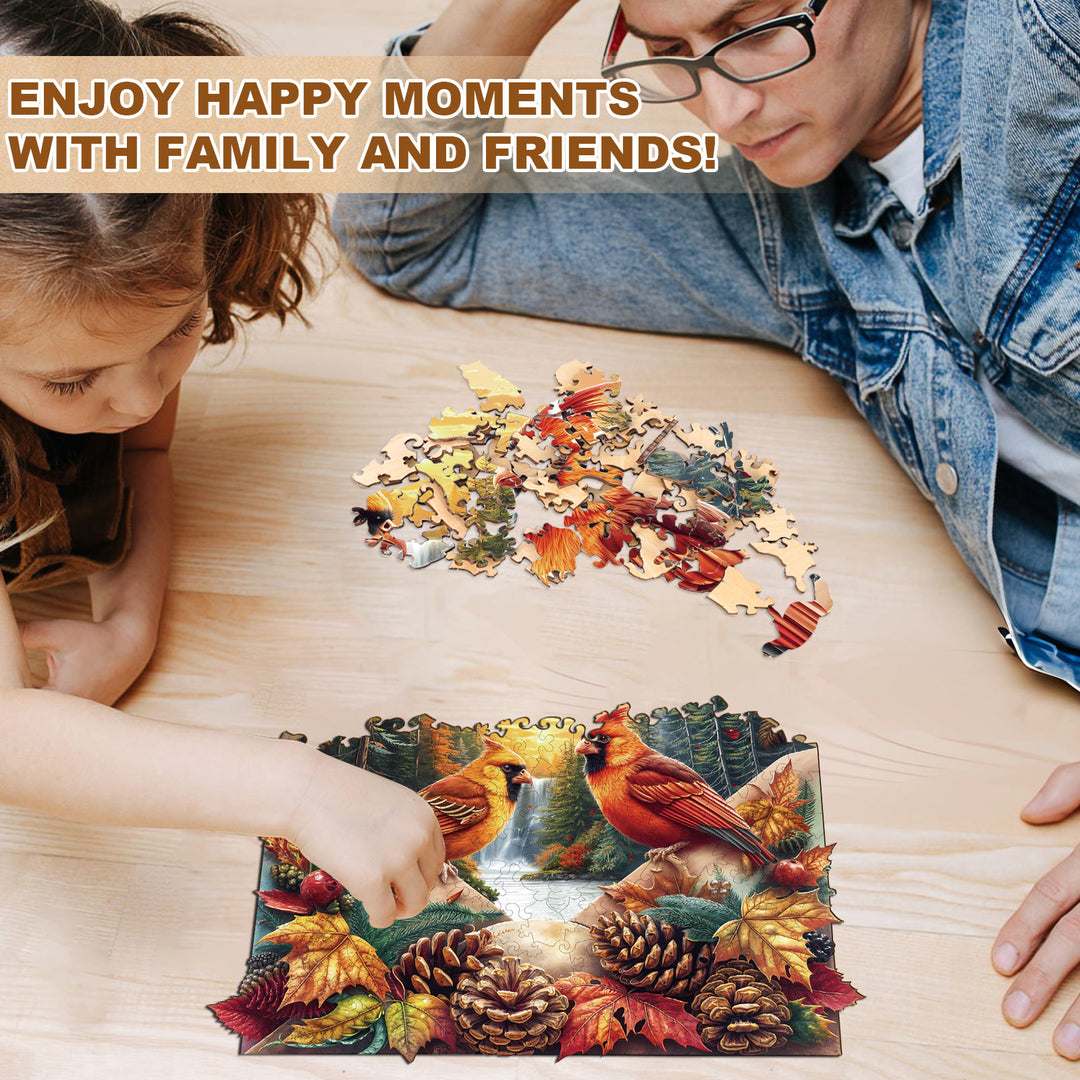 Autumn Love Wooden Jigsaw Puzzle