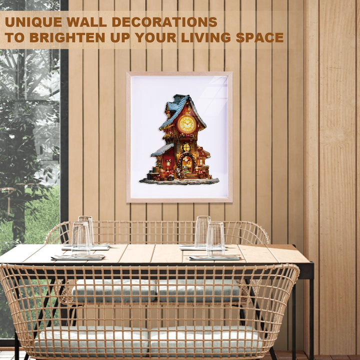 Christmas Clock Tower-2 Wooden Jigsaw Puzzle