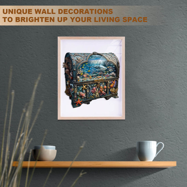3D Treasure Chest Ocean-2 Wooden Jigsaw Puzzle