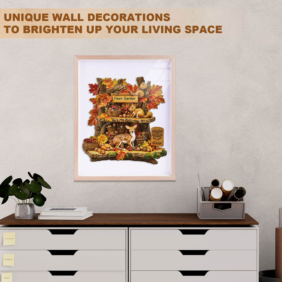 Fawn Garden Wooden Jigsaw Puzzle