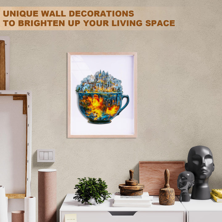 Magic cup-2 Wooden Jigsaw Puzzle