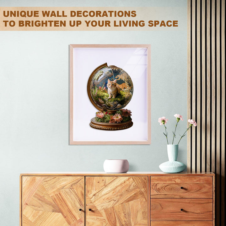 Cat's Planet Wooden Jigsaw Puzzle