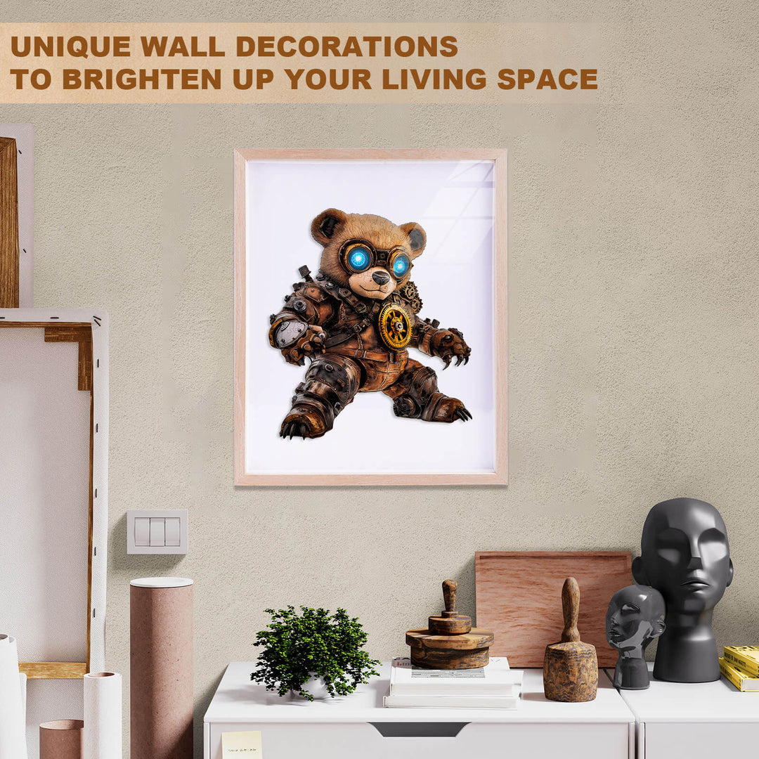 Cyber bear Wooden Jigsaw Puzzle