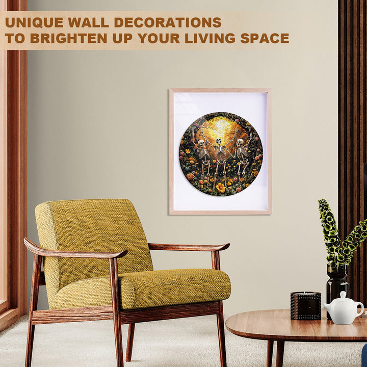 Skeleton Moon Glee Wooden Jigsaw Puzzle