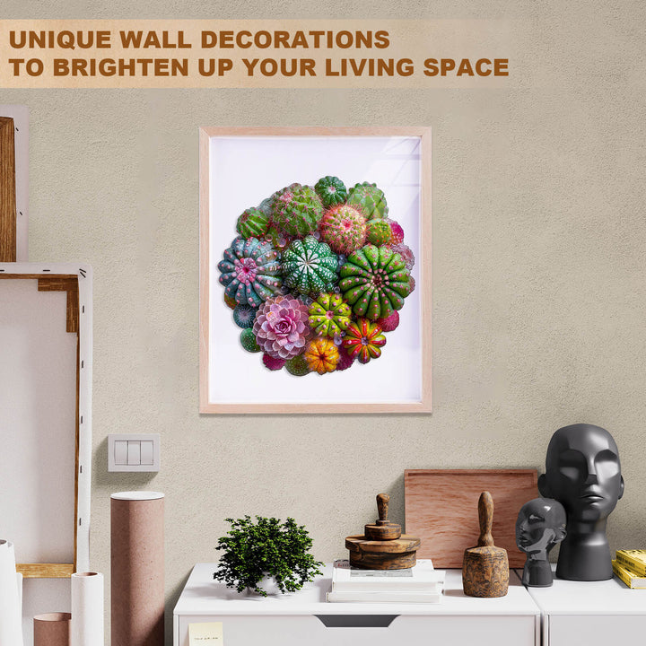 Cactus and Succulents Wooden Jigsaw Puzzle
