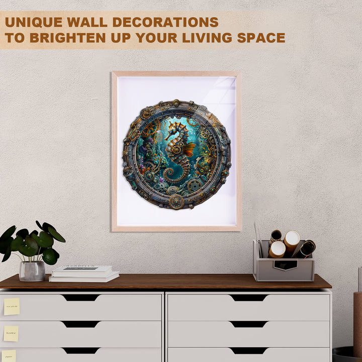 Abyssal seahorse Wooden Jigsaw Puzzle
