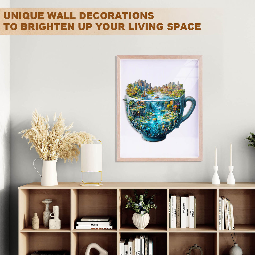 Urban Forest Cup Wooden Jigsaw Puzzle