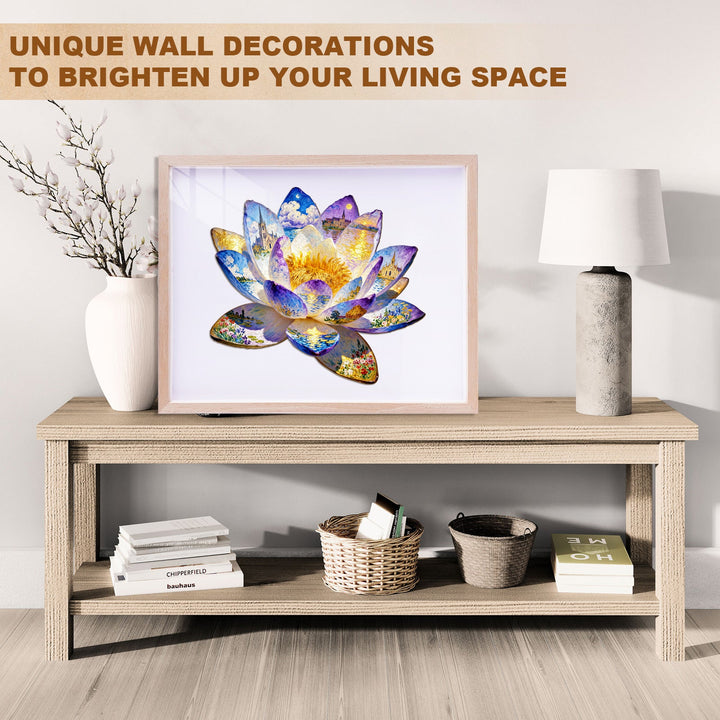 Oil On Lotus Wooden Jigsaw Puzzle