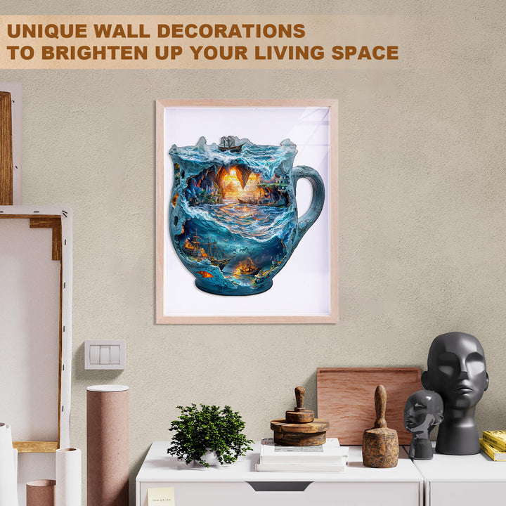 Sea navigation mug Wooden Jigsaw Puzzle