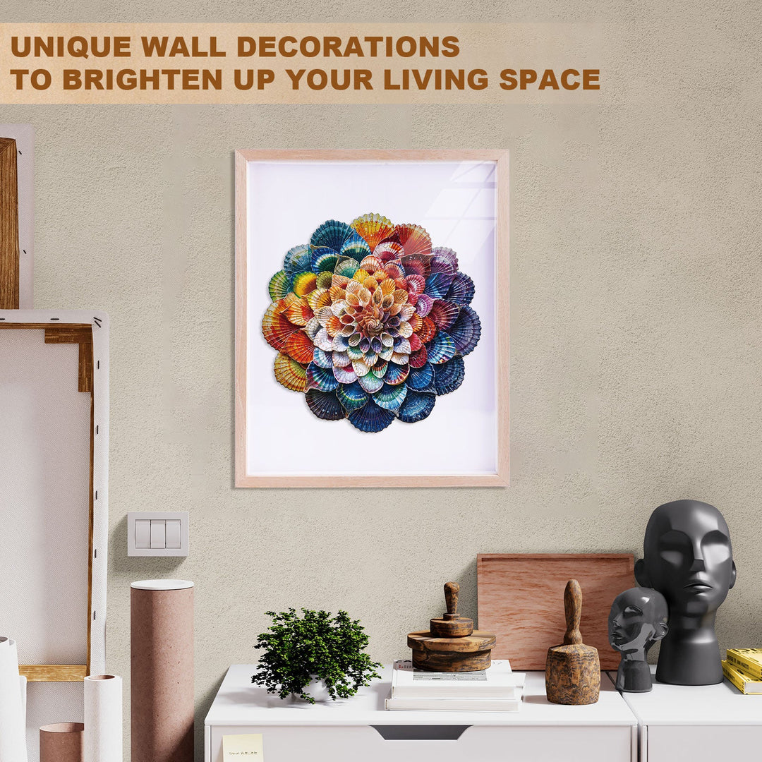 Ocean Mandala Wooden Jigsaw Puzzle