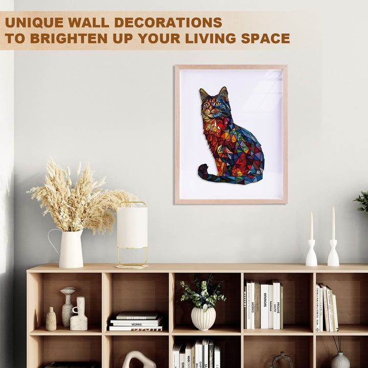 Kaleido Cat Wooden Jigsaw Puzzle