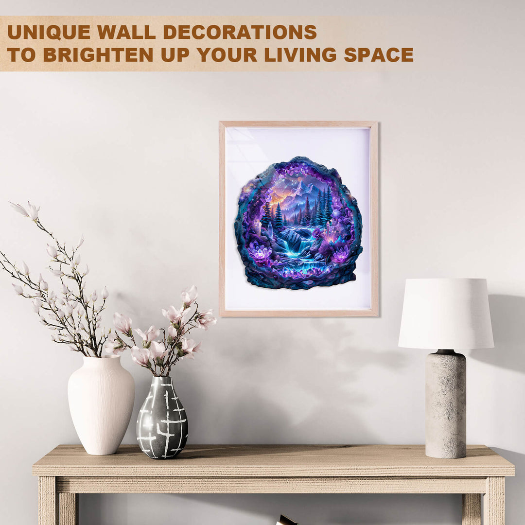 Crystal mine landscape-1 Wooden Jigsaw Puzzle