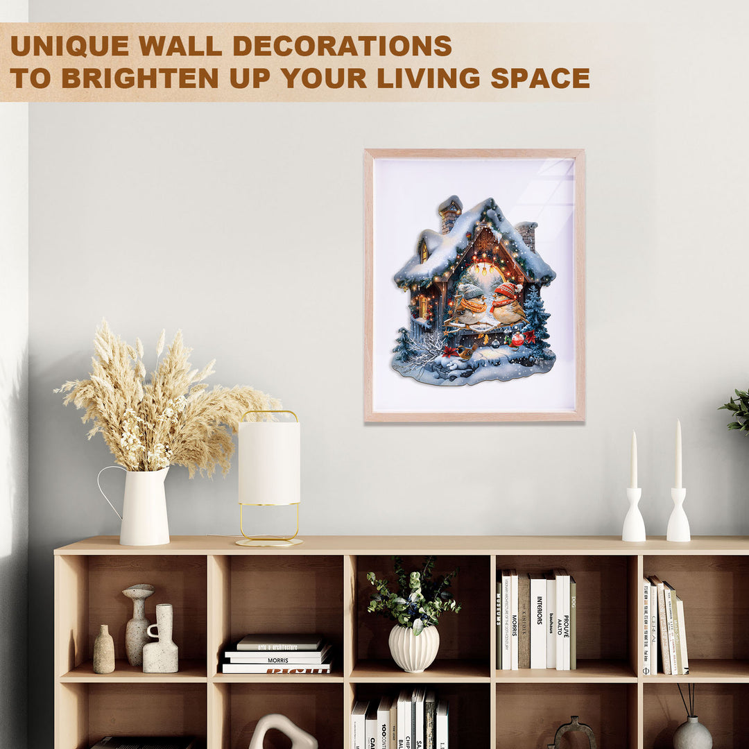 Snowy Harmony Wooden Jigsaw Puzzle