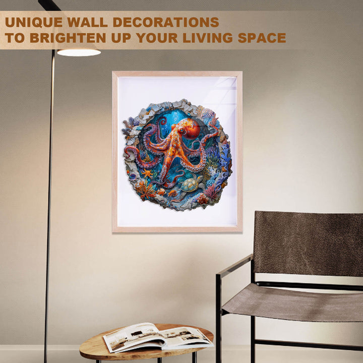 Octopus Haven Wooden Jigsaw Puzzle