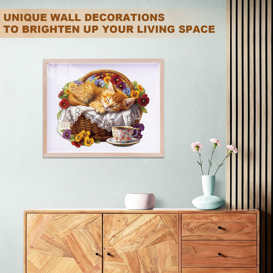 Cat's Rest Wooden Jigsaw Puzzle