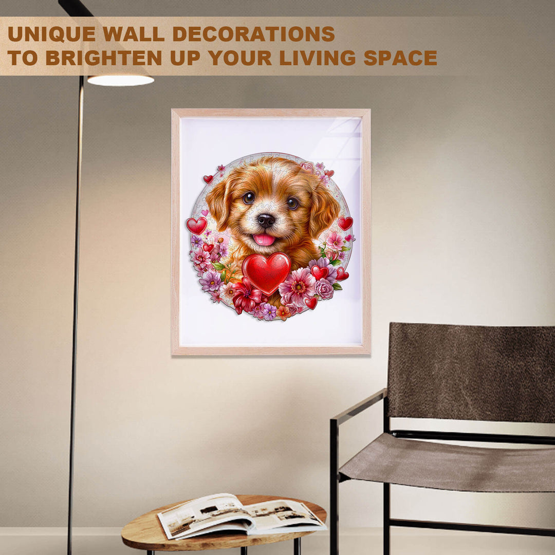 Love Puppy Wooden Jigsaw Puzzle