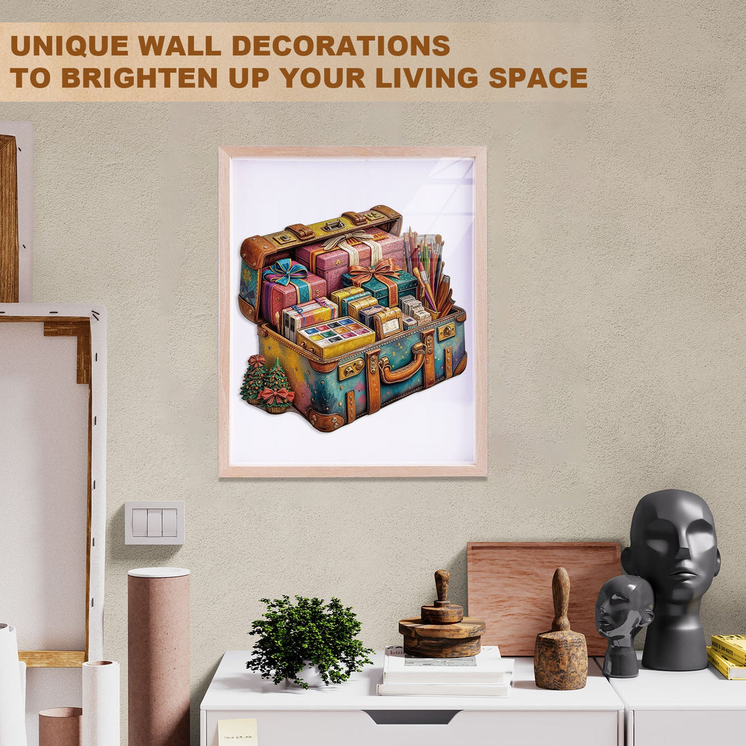 Painting gift box Wooden Jigsaw Puzzle
