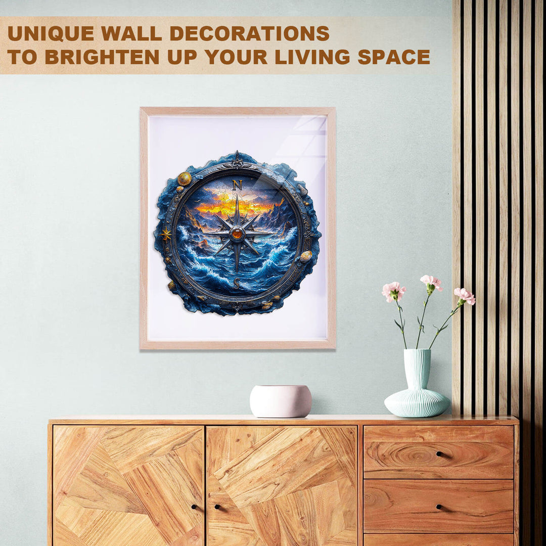 Compass Landscape Wooden Jigsaw Puzzle