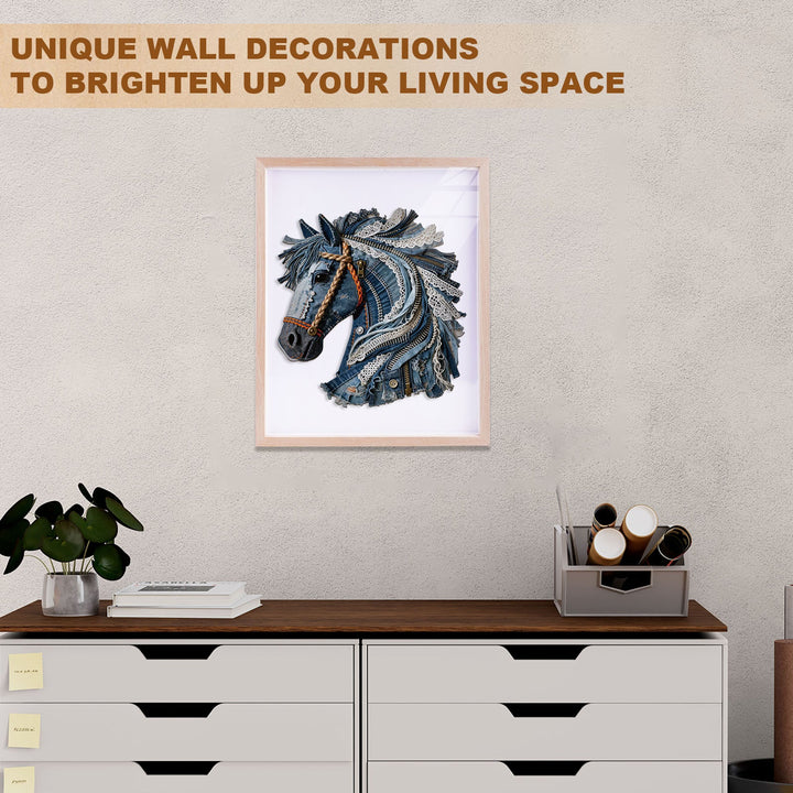 Denim Horse Wooden Jigsaw Puzzle