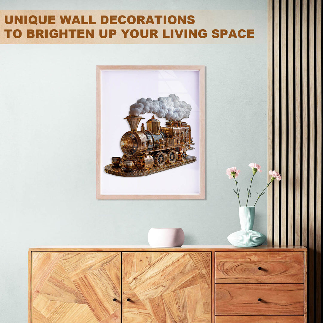 Train coffee machine Wooden Jigsaw Puzzle