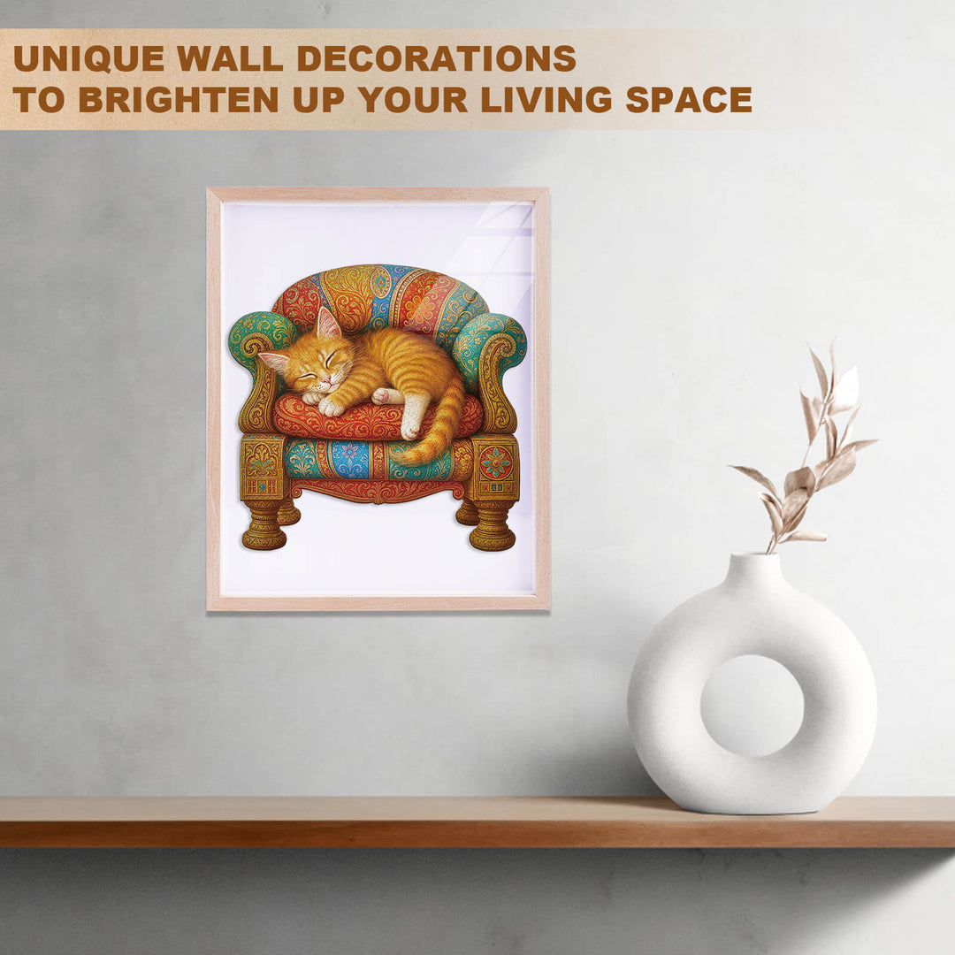 Kitten sofa Wooden Jigsaw Puzzle