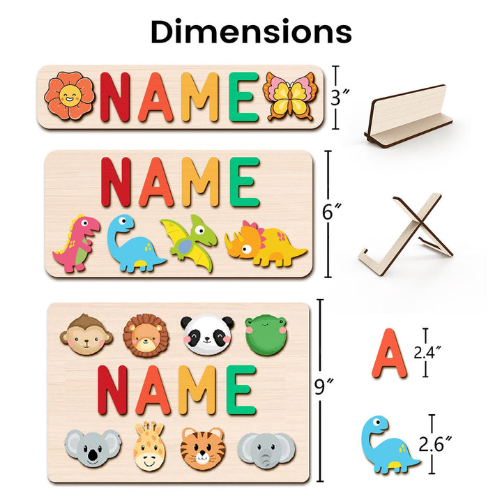 Personalized Wooden Baby Name Puzzle - By Woodbests