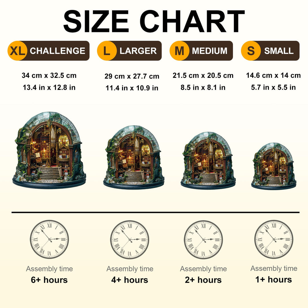 Enchanted Library Wooden Jigsaw Puzzle