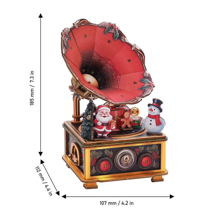 Melody Under the Mistletoe– DIY Wooden Music Box, 3D Puzzle Craft Kit