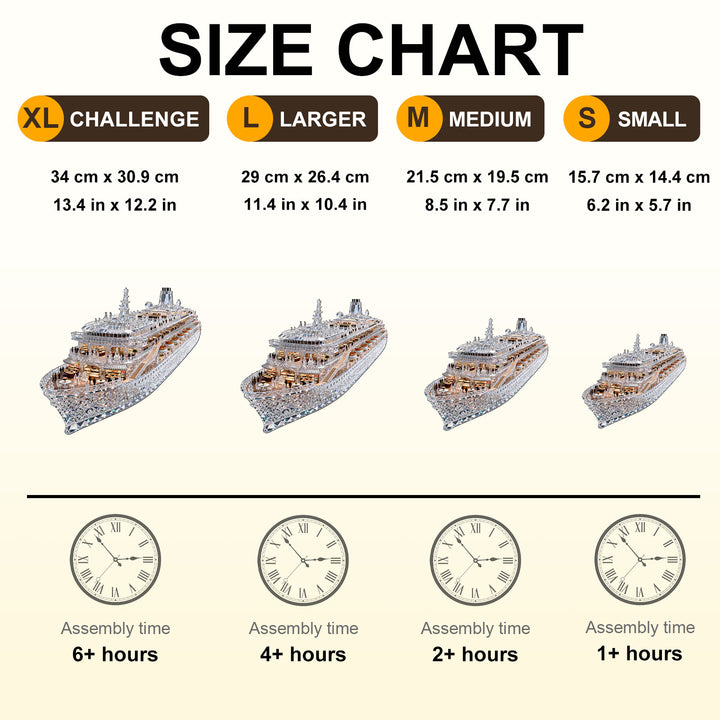 Glass Cruise Ship Wooden Jigsaw Puzzle