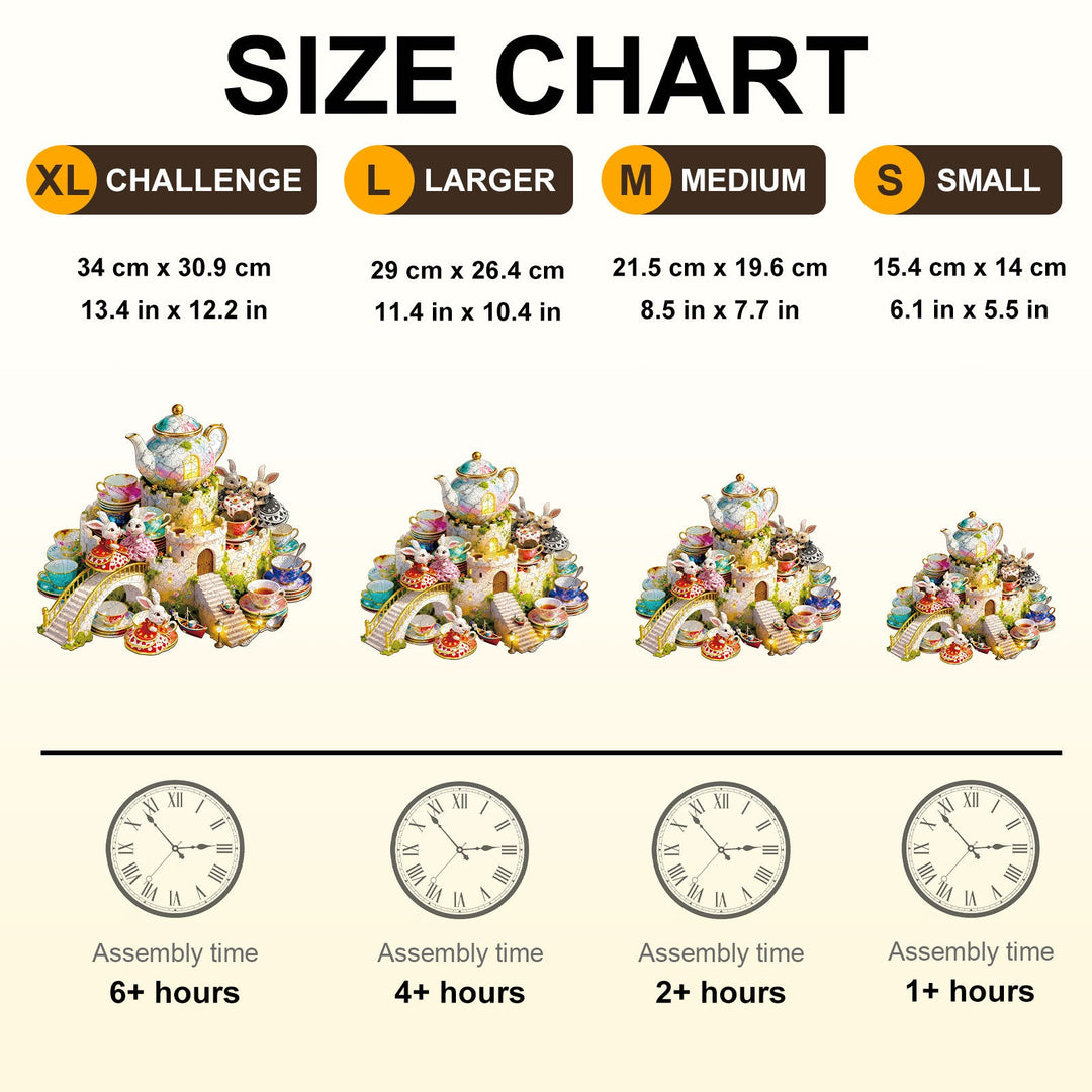 Bunny Tea Party Wooden Jigsaw Puzzle