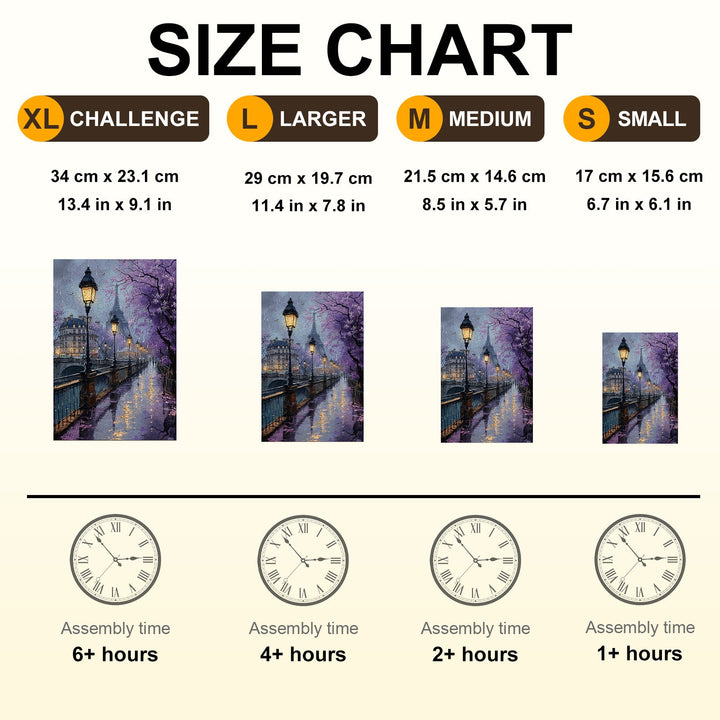 Paris In The Rain Wooden Jigsaw Puzzle