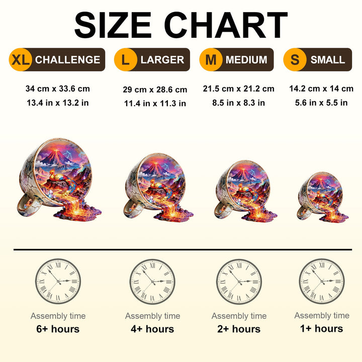 Lava Teacup Wooden Jigsaw Puzzle