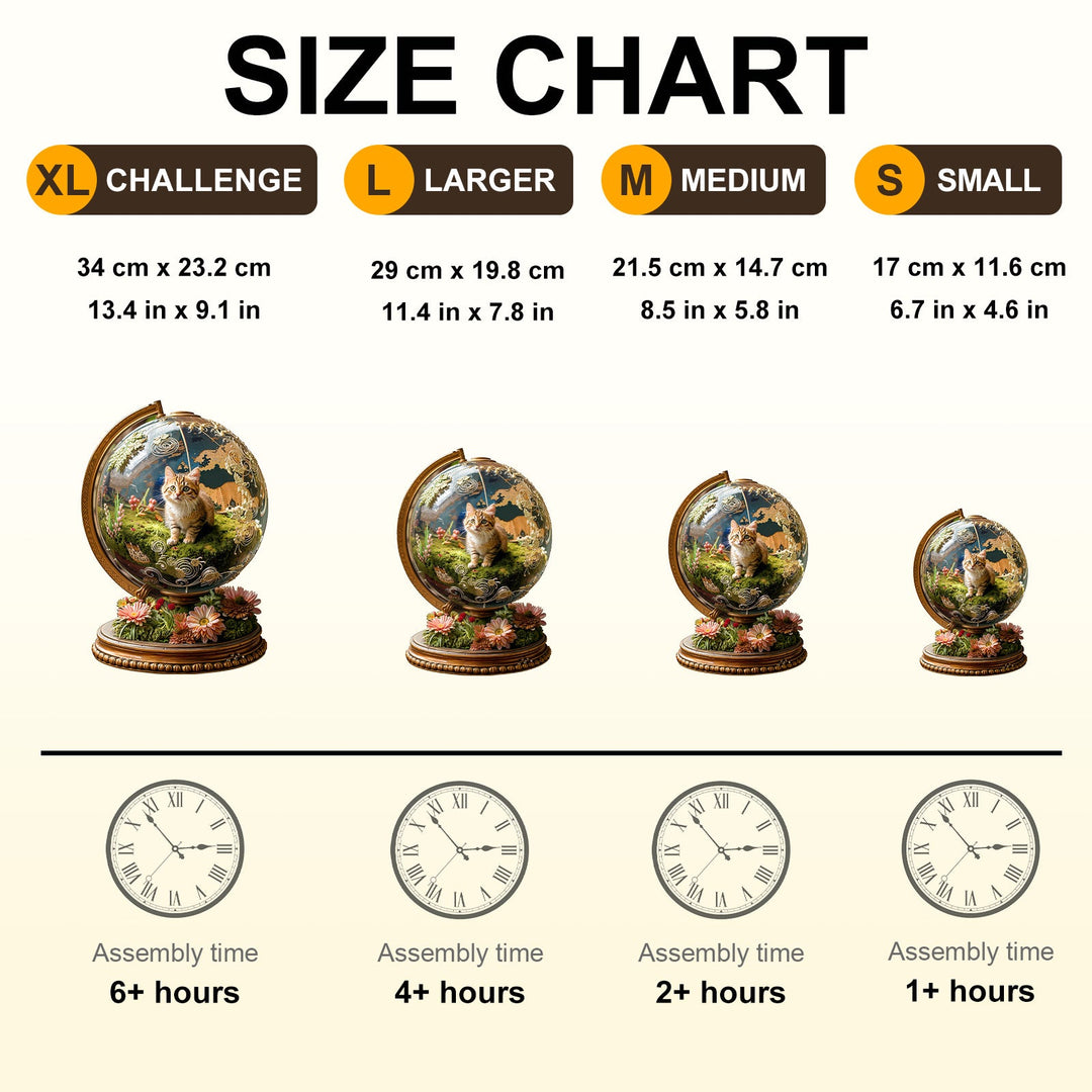 Cat's Planet Wooden Jigsaw Puzzle