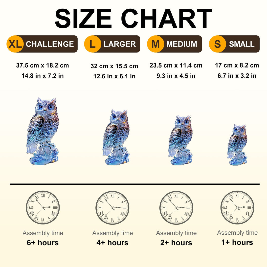 Neon Owl Wooden Jigsaw Puzzle