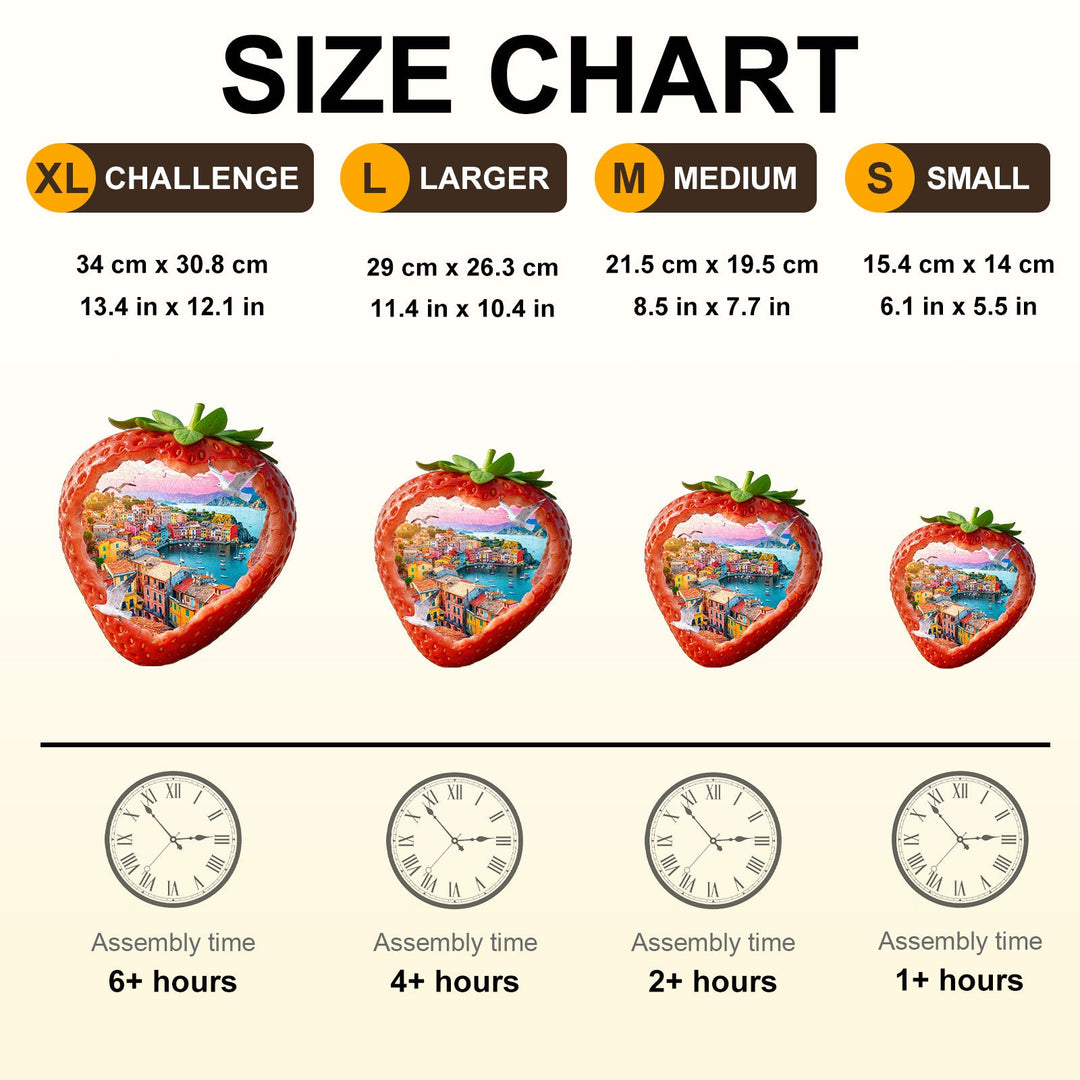 Strawberry Shoreline Wooden Jigsaw Puzzle