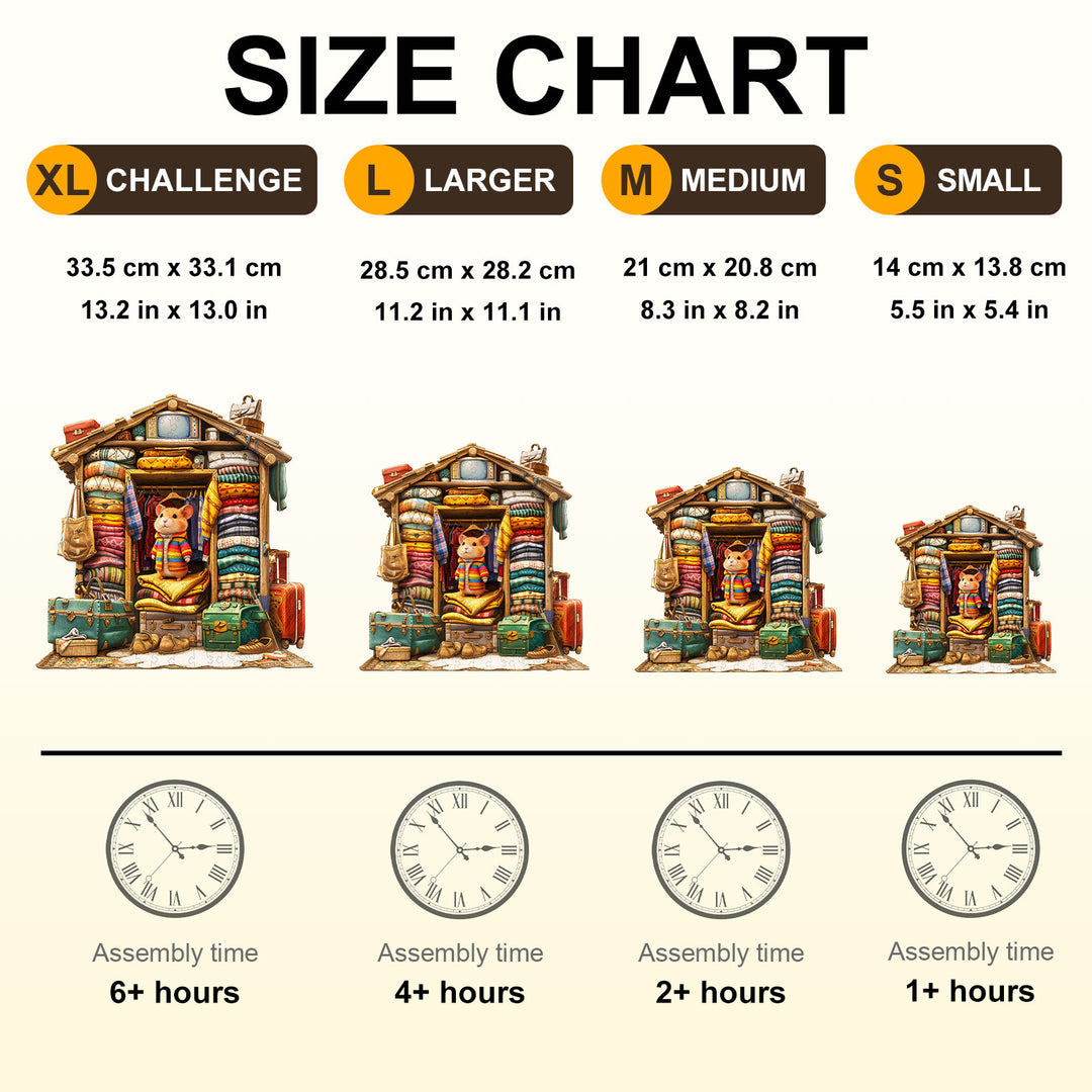Hamster Wardrobe Wooden Jigsaw Puzzle