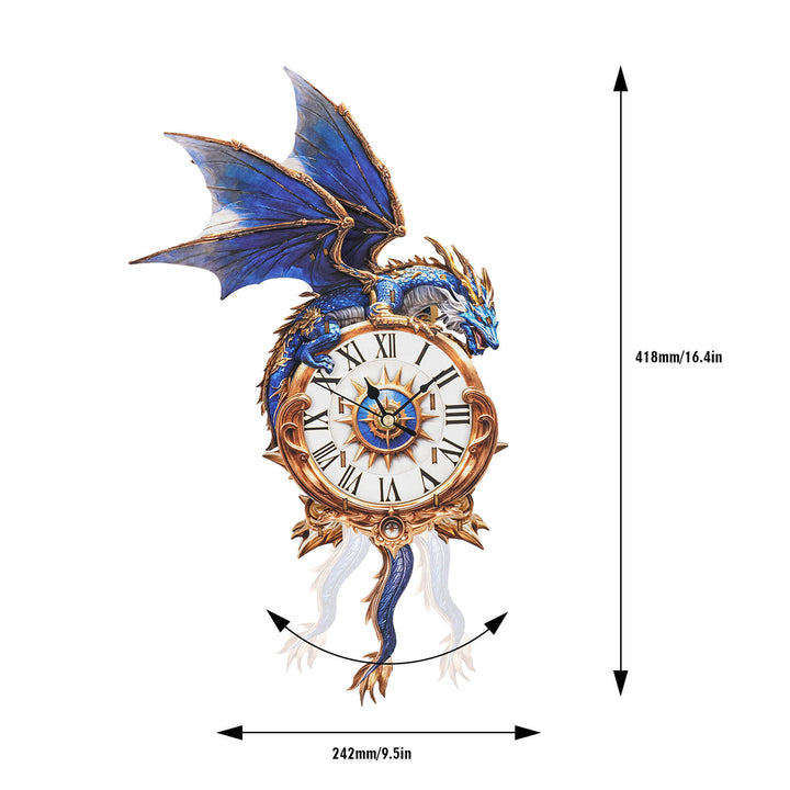 Blue Dragon¨C DIY Wooden Clock, 3D Puzzle Craft Kit