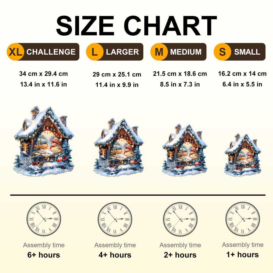 Snowy Harmony Wooden Jigsaw Puzzle