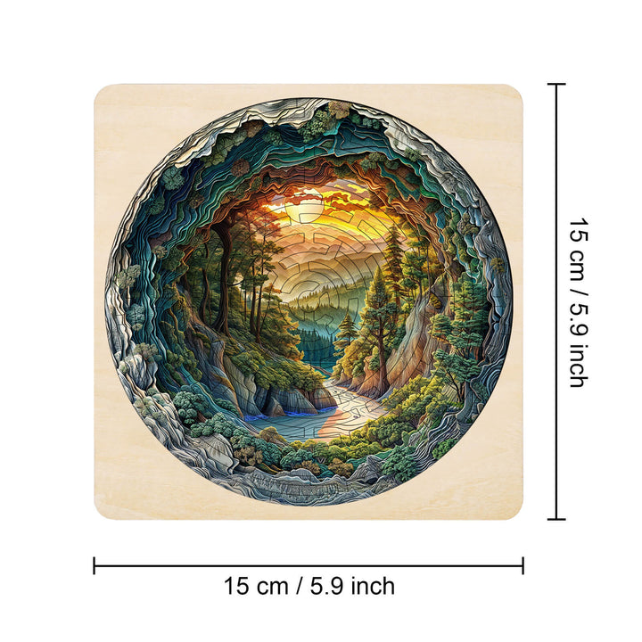 Maze Puzzles¡ªGreen Stream features a scenic forest landscape design, perfect for enhancing focus and puzzle-solving skills.