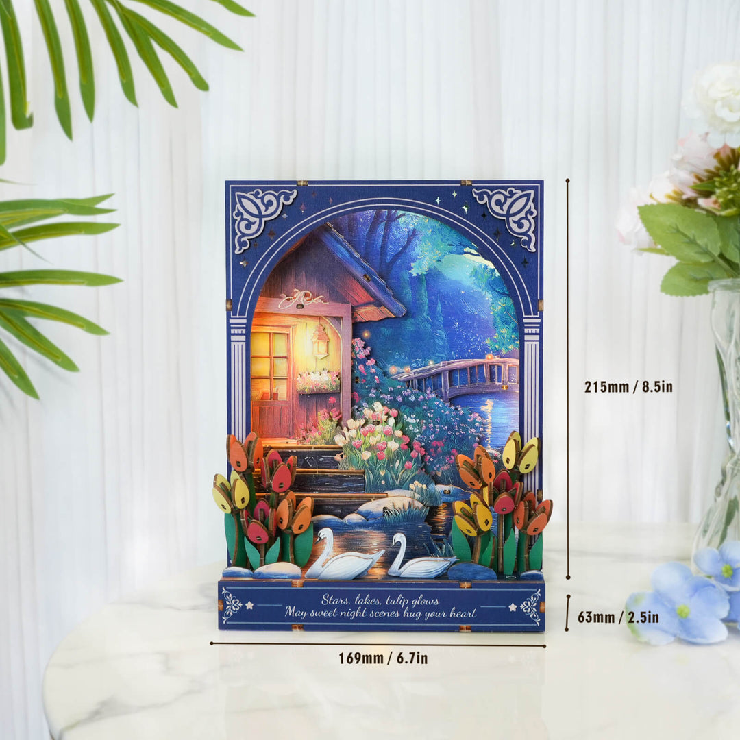 Nocturne at Starlake – DIY Wooden Painting, 3D Puzzle Craft Kit