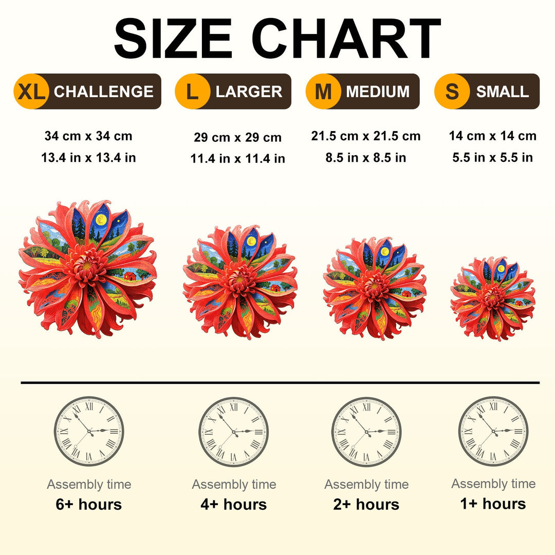 Oil On Chrysanthemum Wooden Jigsaw Puzzle