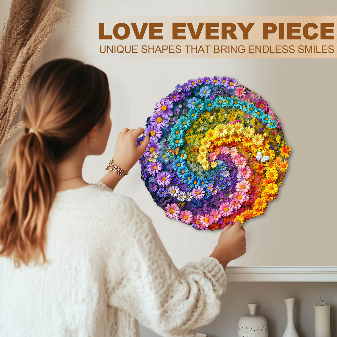 Sea of Flowers Wooden Jigsaw Puzzle