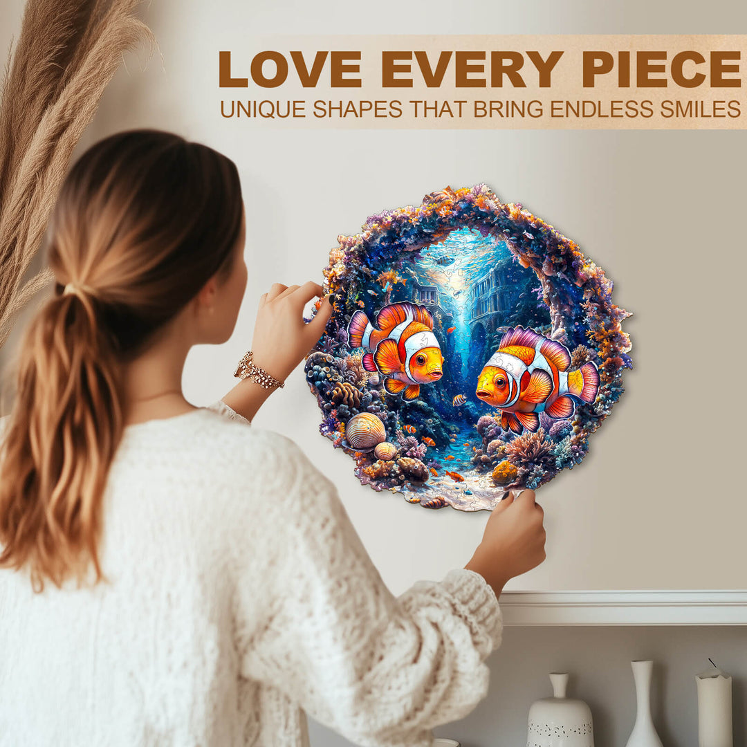Clownfish Journey Wooden Jigsaw Puzzle