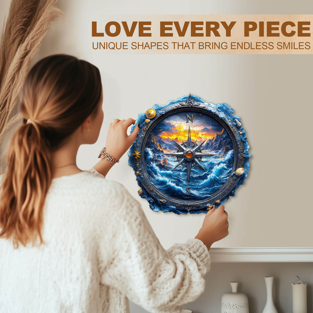 Compass Landscape Wooden Jigsaw Puzzle