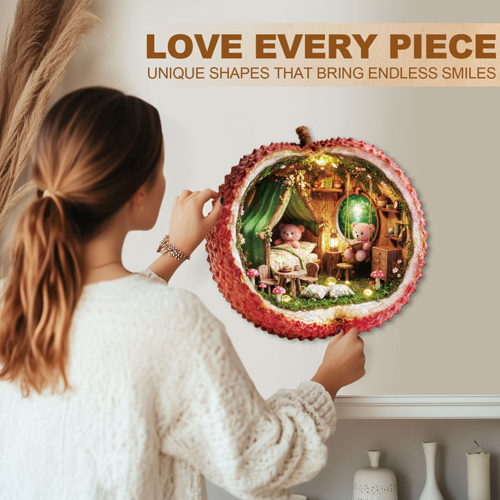 Lychee Bear Wooden Jigsaw Puzzle