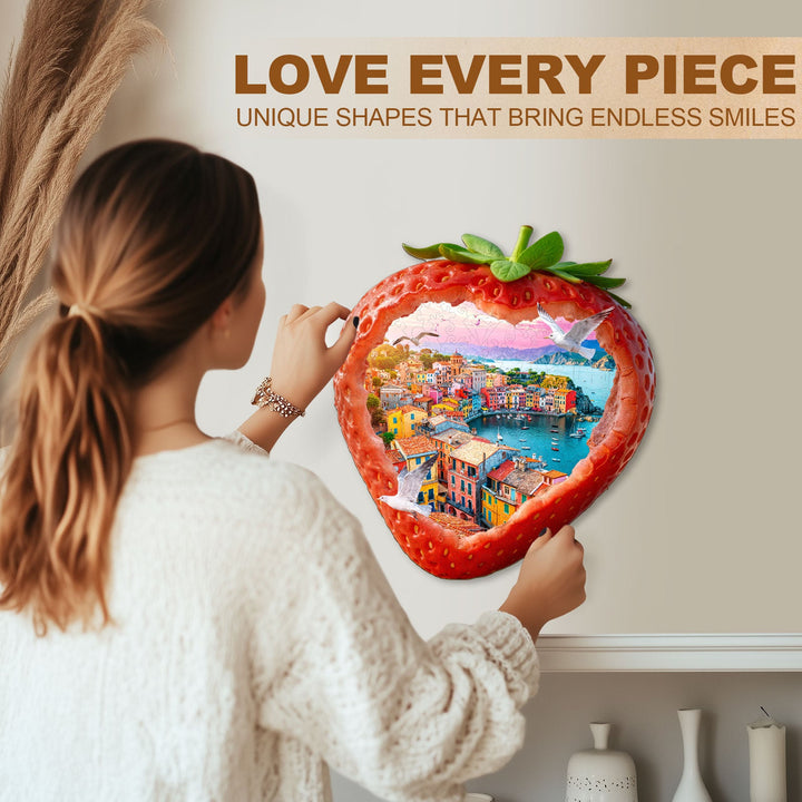Strawberry Shoreline Wooden Jigsaw Puzzle