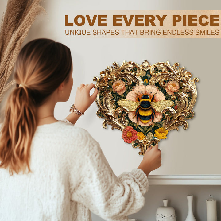 William Morris Bee Wooden Jigsaw Puzzle