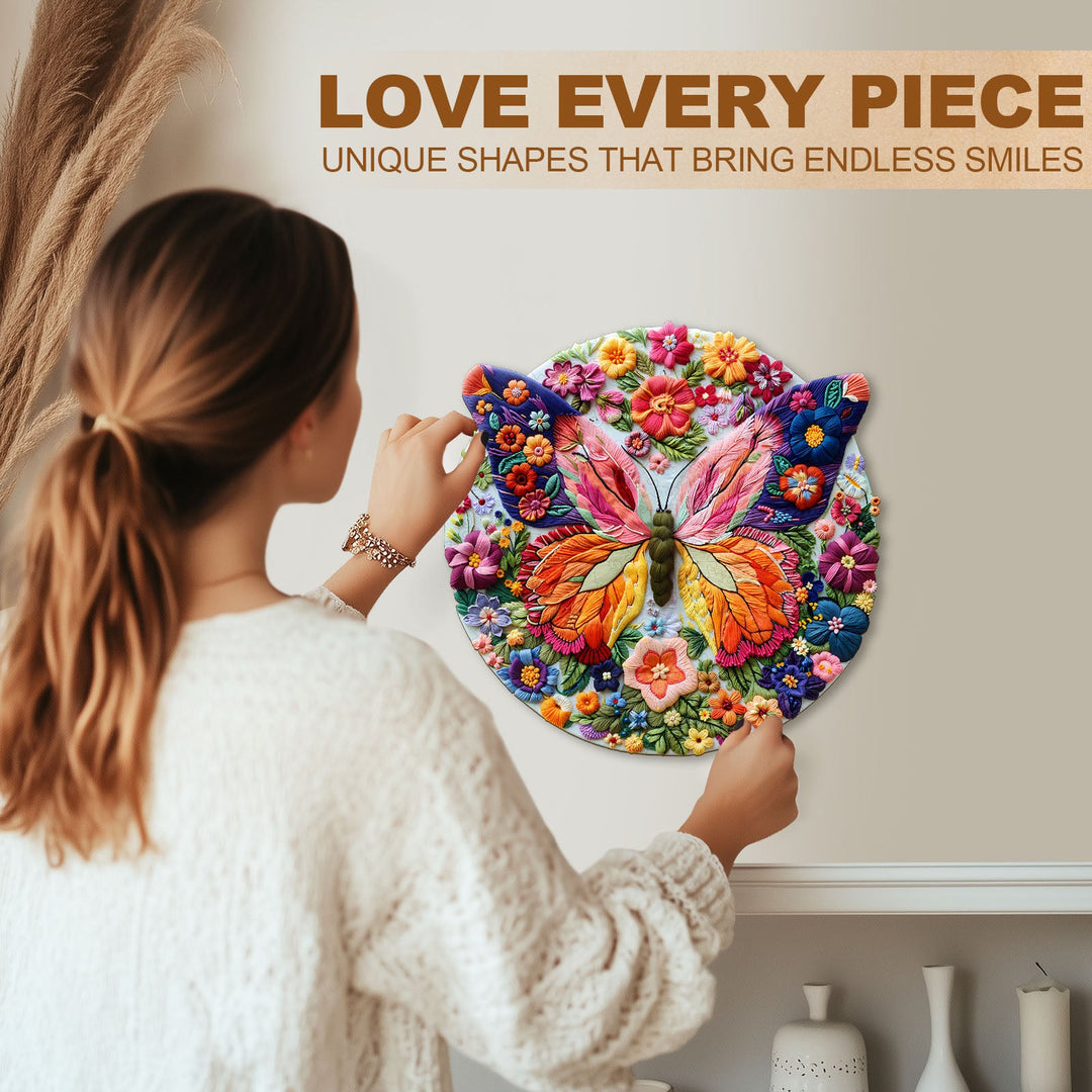 Woven Butterfly Wooden Jigsaw Puzzle