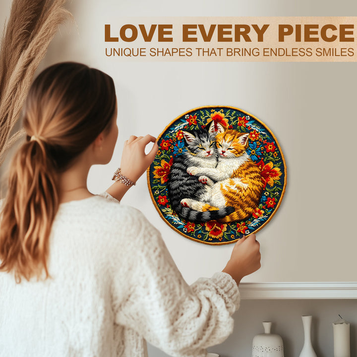 Feline Affection Wooden Jigsaw Puzzle